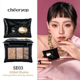 CHEERYEP Pillow Gem Collection 3-Color Eyeshadow Palette, Matte & Satin Shades