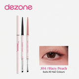 DEZONE Dual Ended Gel Eyeliner Pencil, Long-Lasting Waterproof Smudgeproof Precision Gel Eyeliner Duo for Precise Eye Makeup