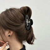 French Acetate Planet & Diamond Hair Claw Clip - Medium