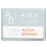 Clalen 1 Day Iris Alicia Brown Color Contact Lenses - - 4.00 30pcs