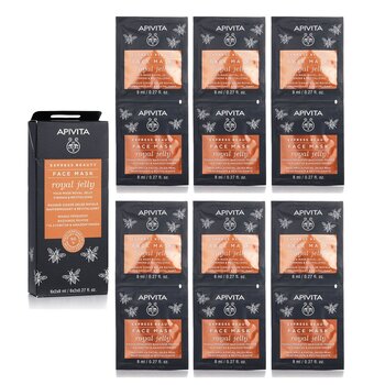 Apivita Express Beauty Face Mask with Royal Jelly (Firming & Revitalizing)(Exp. Date: 09/2023)  6x(2x8ml)