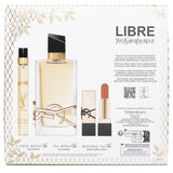 Yves Saint Laurent Libre Eau De Parfum Deluxe Gift Set: Libre Eau De Parfum Spray 90ml + Libre Eau De Parfum Spray 10ml + Lipstick 1.3g 3pcs