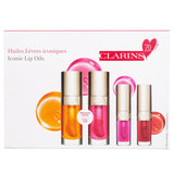Clarins Lip Comfort Oil Coffret: Lip Oil - #01 7ml+Lip Oil - #04 7ml+Lip Oil - #02 1.4ml+Lip Oil - #08 1.4ml 4pcs