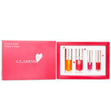 Clarins Lip Comfort Oil Coffret: Lip Oil - #01 7ml+Lip Oil - #04 7ml+Lip Oil - #02 1.4ml+Lip Oil - #08 1.4ml 4pcs
