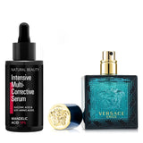 Versace Versace Eros Eau De Toilette Spray 30ml X Natural Beauty Intensive Multi-Corrective Serum - Mandelic Acid 18% (Exp Date: 12/2025) 35ml 2pcs