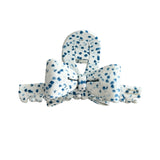 Polka Dot Double-Sided French Ribbon Hair Claw – Medium