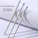Silver Wooden Handle 3pcs Horse Hair Eyeshadow Brush Set Australia | Aestha Cosmetics