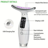 7-Mode Led Neck & Face Beauty Device – Skin Tightening, Lifting & Vibration