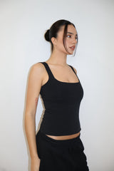 Pima Cotton Tank Top - Black