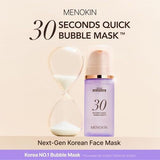 MENOKIN 30 Seconds Quick Bubble Mask 6 Types – Multi-Action Oxygen Foaming Mask