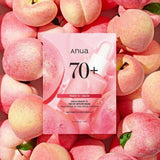 Anua Brightening & Glass Skin Mask Set: 4pc Peach 70 Niacinamide Serum + 1pc Heartleaf Cream Night Solution Mask