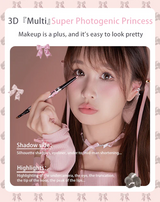 FLORTTE Double-Sided Eyeshadow Pencil – Dual-Ended Under Eye Highlight & Contour Stick for Natural Eye Makeup Princess Aegyo Sal Volumizing