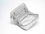 ESTETIKA Silver Makeup Bag Set - Stylish Cosmetic Organiser Bundle HOMEE + BIGEE