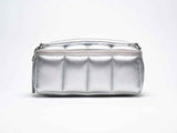 ESTETIKA Silver Makeup Bag Set - Stylish Cosmetic Organiser Bundle HOMEE + BIGEE