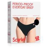 Scarlet Period-Proof Everday Brief Light to Moderate Black XL
