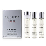 Chanel Allure Homme Sport Eau De Toilette Travel Spray Refills (3 Refills) 3x20ml/0.7oz