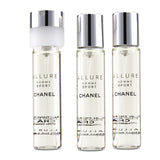 Chanel Allure Homme Sport Eau De Toilette Travel Spray Refills (3 Refills) 3x20ml/0.7oz