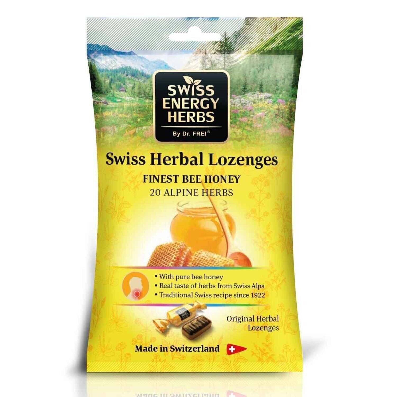 SWISS ENERGY Herbal Lozenges 20Herbs + Honey 75g Fresh Beauty Co.