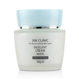 3W Clinic Excellent White Cream (Intensive Whitening) - For Dry to Normal Skin Types