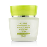 3W Clinic Aloe Full Water Activating Cream - For Dry to Normal Skin Types