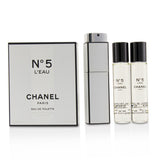 Chanel No.5 L'Eau Eau De Toilette Purse Spray And 2 Refills 3x20ml/0.7oz