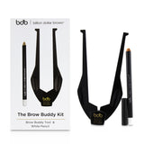 Billion Dollar Brows The Brow Buddy Kit - 1x Brow Buddy - Black, 1x White Pencil 2pcs