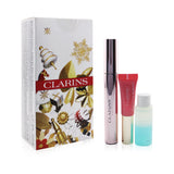 Clarins Wonder Perfect Mascara 4D Look Set: Mascara 8ml + Instant Eye Make Up Remover 10ml + Lip Protector 5ml 3pcs