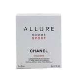 Chanel Allure Homme Sport Cologne Travel Spray & Two Refills 3x20ml/0.7oz