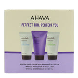 Ahava Deadsea Water Perfect Mineral Body Trio Set: Hand Cream 40ml + Body Lotion 40ml + Shower Gel 40ml