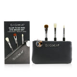 Sigma Beauty Glam 'N Go Mini Eye Brush Set (3x Brushes + 1x Bag) 3pcs+1bag