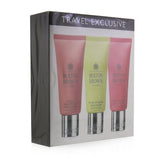 Molton Brown Tempting Treats Hand Cream Travel Set: Delicious Rhubarb & Rose Hand Cream+Orange & Bergamot Hand Cream+Fiery Pink Hand Cream 3pcs