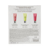 Molton Brown Tempting Treats Hand Cream Travel Set: Delicious Rhubarb & Rose Hand Cream+Orange & Bergamot Hand Cream+Fiery Pink Hand Cream 3pcs