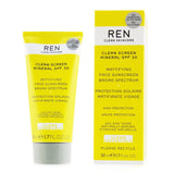 Ren Clean Essentials Clean Sreen Mineral SPF 30 Mattifying Face Sunscreen Broad Spectrum (High Protection) 50ml/1.7oz