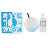 Hermes Eau Des Merveilles Bleue Coffret: Eau De Toilette Spray 100ml/3.3oz + Moisturzing Body Lotion 80ml/2.7oz 2pcs