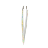 Tweezerman Mini Slant Tweezer (Vintage Floral Print) - Yellow (Studio Collection)