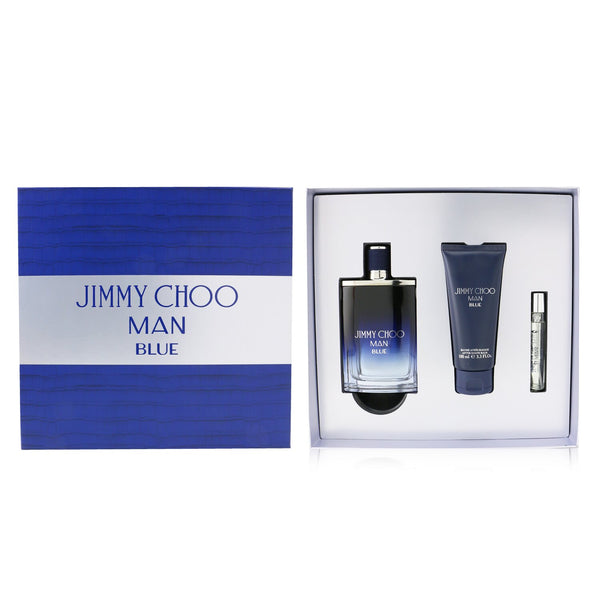 Jimmy Choo Man Blue Coffret: Eau De Toilette Spray 100ml/3.3oz + After Shave Balm 100ml/3.3oz + Eau De Toilette Spray 7.5ml/0.25oz 