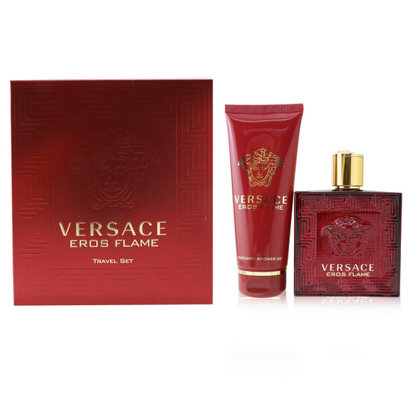 Versace Eros Flame Coffret: Eau De Parfum Spray 100ml/3.4oz + Shower Gel 100ml/3.4oz 