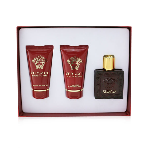 Versace Eros Flame Coffret: Eau De Parfum Spray 50ml/1.7oz +Perfumed Shower Gel 50ml/1.7oz + After Shave Balm 50ml/1.7oz 