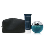 Bvlgari Aqva Pour Homme Coffret: Eau De Toilette Spray 100ml/3.4oz + After Shave Balm 100ml/3.4oz + Pouch 2pcs+Pouch