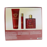 Versace Eros Flame Coffret: Eau De Parfum Spray 100ml/3.4oz + Eau De Parfum Spray 10ml/0.3oz + Shower Gel 150m/5oz
