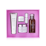 Fresh Rose Deep Hydration Ritual Set: 1x Soy Face Cleanser - 50ml/1.6oz + 1x Rose Deep Hydration Face Cream 50ml/1.6oz + 1x Rose Deep Hydration Facial Toner - 100ml/3.3oz + 1x Rose deep Hydration Face Serum - 5ml/0.17oz + 1x Rose Face Mask - 15ml/0.5oz