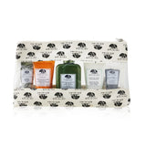 Origins Best Sellers Best Skin 5-Pieces Set: Soothing Treatment Lotion 100ml + Gel Moisturizer 30ml + Face Wash 30ml + Serum 15ml + Charcoal Mask 15ml 5pcs+1bag