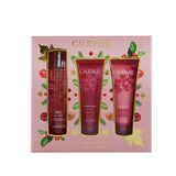 Caudalie Rose De Vigne Christmas Coffret: Fresh Fragrance Spray 50ml + Shower Gel 50ml + Body Lotion 50ml (Pink Line)
