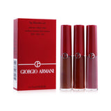 Giorgio Armani Lip Maestro Intense Velvet Color Set (3x Mini Liquid Lipstick) - #200,#405,#501