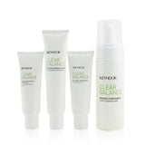SKEYNDOR Clear Balance Treatment For Oily & Acne Prone Skin 4-Pieces Set: Cleansing Foam 150ml + Pore Refining Repair Serum 50ml + Pore Normalising Factor 75ml + Pure Defence Gel 50ml 4pcs+1bag