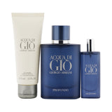Giorgio Armani Acqua Di Gio Profondo Coffret: Eau De Parfum Spray 75ml/2.5oz + Eau De Parfum Spray 15ml/0.5oz + All Over Body Shampoo 75ml/2.5oz
