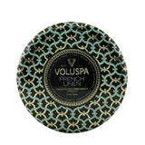 Voluspa 3 Wick Decorative Tin Candle - French Linen 340g/12oz