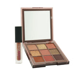 Huda Beauty Mini Nude Holiday Set (1x Nude Obsessions Eyeshadow Palette + 1x Liquid Matte Lipstick) - # Rich/ Spice Girl 2pcs