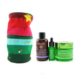 Apivita Fresh & Glow (Bee Radiant- Light Texture) Gift Set: Gel Cream 50ml+ Serum 10ml+ Cleansing Creamy Foam 75ml+ Pouch 3pcs+1pouch