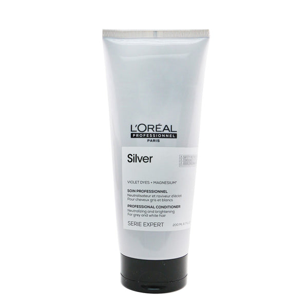 L'Oreal Professionnel Serie Expert - Silver Violet Dyes + Magnesium Neutralising and Brightening Conditioner (For Grey and White Hair)  200ml/6.7oz